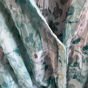 J M Collection Aqua Pattern Shirt, 24W